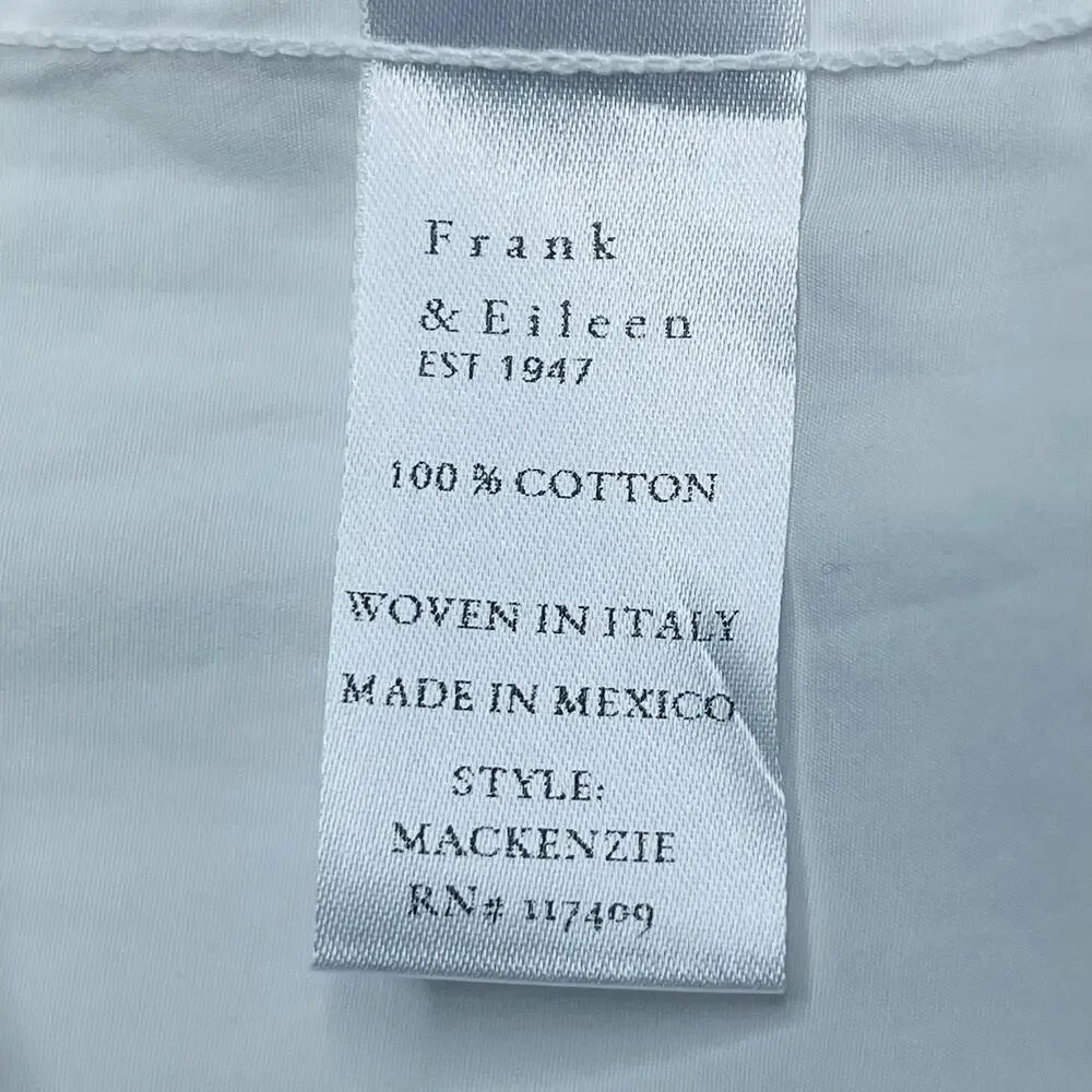 Frank & Eileen Mackenzie Shirt Button-Up One Size White Long sleeve Coastal Boho - Picture 6 of 10